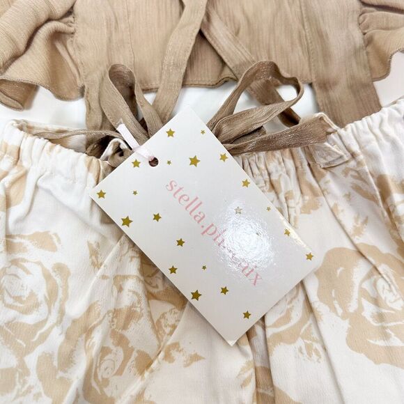 NWT Stella Phoenix The Ivy Playsuit Golden Roses Romper Sz 3 - Picture 7 of 9